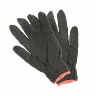 Перчатки х/б без ПВХ, 7.5кл, 5нит, черн осн, Люкс