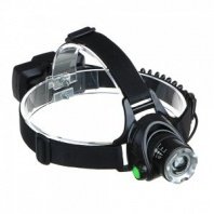 Фонарь налобный светодиодный аккумуляторный, 1 T6 LED, с фокусировкой, 2*1200мАч, 3 режима, пластик ЕРМАК