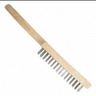 Щетка ручная 6-рядная, дер. ручка, толщина проволоки 0,33 мм, 270мм РемоКолор