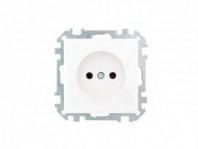 Розетка 1 гнездо С/У, б/з, белая, Стиль, Bylectrica