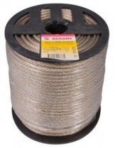 Трос для растяжки в оплетке 5 100м ПВХ прозрачныйREXANT