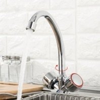 Смеситель для кухни, Frud, с кран-буксой, хром, R40109