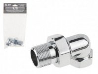 Американка угловая 1/2", Г-Ш, хром (инд. упак.) AV Engineering