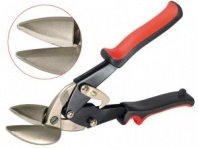 Ножницы по металлу 250мм, правый рез, проходные, 2х комп. ручки. Cr-V сталь