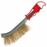 Щетка ручная 1-рядная, пласт. ручка, по металлу медь РемоКолор 11-0-000
