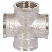 Крестовина 3/4", Ду20, никель, РосТурПласт