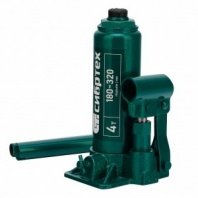 Домкрат гидравлический бутылочный 4 т, h подъема 180-320мм, Сибртех