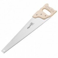 Ножовка по дереву 400мм, средний зуб, 7-8 ТРI, зуб 3,5мм, закал.зуб, линейка, дерев. рукоятка, Sparta