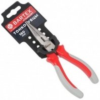 Длинногубцы 160мм, 2К рукоятки, Bartex, Стандарт, 913016 (тонкогубцы)