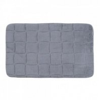 VETTA Коврик для ванной, вельвет, губка 0,8 см, полиэстер, 50х80 см, плитка, графит