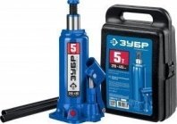 Домкрат гидравлический бутылочный 5 т, h подъема 216-413мм, в кейсе, Профессионал (43060-5-K) ЗУБР