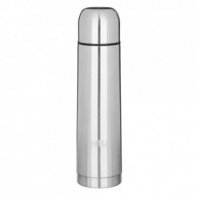Термос 1,00л "Буллет" для напитков, серебристый, нержавеющая сталь VETTA