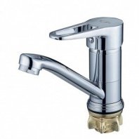 Смеситель для раковины, Solone, корот изл, с картриджем, хром, 4F-B045