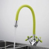 Смеситель для кухни, Frud, гибк излив, с кран-буксой, зел, R44127-6