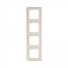 Рамка 4 места, горизонтальная, бежевая DEA KRANZ