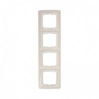 Рамка 4 места, горизонтальная, бежевая DEA KRANZ