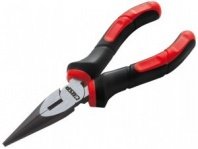 Длинногубцы 160мм, 2К рукоятки тонконосы со смещ. шарниром, сталь С55,