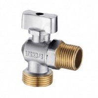 Кран для бытовых приборов, 1/2"х3/4", ш-ш, латунь, углов, Diadonna