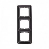 Рамка 3 места, горизонтальная, Черный Металлик DEA KRANZ