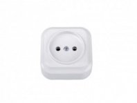 Розетка 1 гнездо О/У, б/з, белая, Вариант, Bylectrica