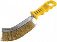 Корщетка ручная изогнутая, 250 мм, пласт. ручка, стальная, InWork