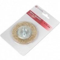 Щетка для дрели 75мм, дисковая пушистая со шпилькой Bartex