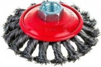 Щетка металл. для УШМ 100мм/М14 тарелка крученая стальная проволока, Pobedit