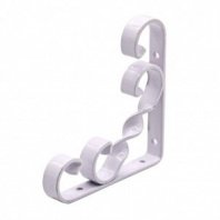 Уголок-кронштейн для полок декоративный, Орнамент, белый, 100х100мм, (шт.)