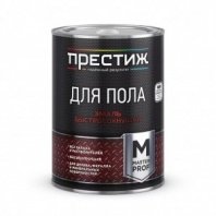 Эмаль для пола желто-коричневая 0,9кг, быстросохнущ, акрил, полуглянцевая, Престиж Мастер