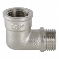 Уголок 1/2" (15мм), Г-Ш (м/р), никель, STI