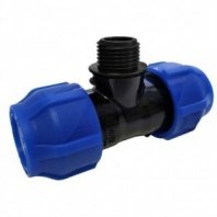 ПНД тройник d50х1 1/4", наруж рез, переходной, Valfex