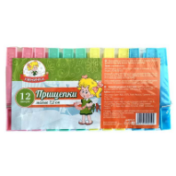 Прищепки "Умничка" малые 7,2см набор 12шт (50/200)