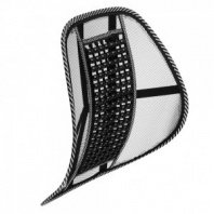 Подушка массажная для поддержки спины и поясницы, с деревянными вставками, черная NG