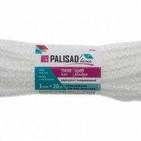 Шнур 3мм (20м) вязанный полипропиленовый с сердечником, белый, Home Palisad