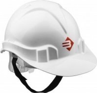 Каска защитная (белая) ЗУБР, реечный механизм, универсальное крепление для наушников и щитков (11090-2)