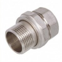 Американка прямая 1/2", Г-Ш, никель, РосТурПласт