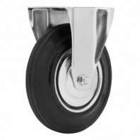 Колесо неповоротное 200мм, крепление платформенное (Сибртех)