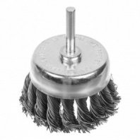 Щетка для дрели 75мм, чашка крученая со шпилькой витая сталь РемоКолор