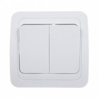 Выключатель 2 кл. С/У, белый, 10А, В0023(G-B0023), (шт.)