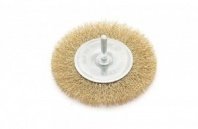 Щетка для дрели 75мм, дисковая пушистая со шпилькой Дело техники ДТ