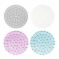 Коврик в раковину противоскользящий, ПВХ, d29см, "Паутинка", 2 диз., 4 цвета VETTA