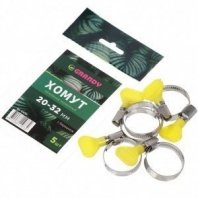 Хомут червячный 20-32мм, 5шт, с барашкомнерж сталь, инд уп, Grandy