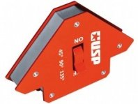 Угольник магнитный 3 угла, до 14кг, угол 45, 90, 135 с выключателем 95х95х92 мм