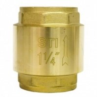Обратный клапан 1 1/4", Ду32, Г-Г, латунь, шток пвх, STI