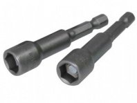 Бита с торцевой головкой 6х48мм, 2шт, магнитная, кованая