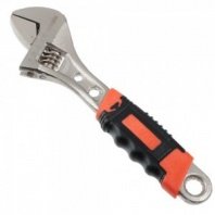 Ключ разводной 150мм, зев 15мм, с обрезин.ручкой Ермак