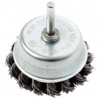 Щетка для дрели 75мм, чашка крученая со шпилькой REDVERG (830001)