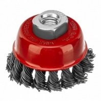 Щетка чашка УШМ 65мм крученая М14, 0,8мм Matrix