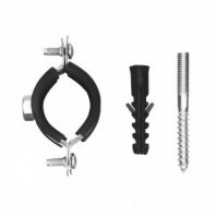Хомут сантехнический д/труб 32-36 (1"), резин.упл., шпилька+дюбель, 1 шт., Россия Сибртех