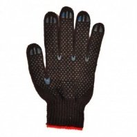 Перчатки х/б 7,5 класс Точка черные 5 нитей, Люкс